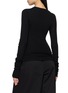 Back View - Click To Enlarge - ANN DEMEULEMEESTER - Lyell Cut-Out Ribbed Wool Knit Sweater