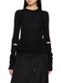 ANN DEMEULEMEESTER Lyell Cut-Out Ribbed Wool Knit Sweater