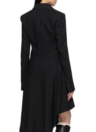 Back View - Click To Enlarge - ANN DEMEULEMEESTER - Manda Grosgrain Ribbon Stripe Cropped Blazer