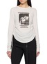 Main View - Click To Enlarge - ANN DEMEULEMEESTER - Dot Long Sleeve Ruched Cropped Cotton Jersey Top