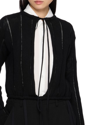 - ANN DEMEULEMEESTER - Jacklin Drawstring Cropped Knit Cardigan