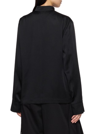 Back View - Click To Enlarge - ANN DEMEULEMEESTER - Zaya Stand Collar Fluid Shirt Jacket