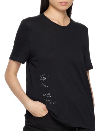  - ANN DEMEULEMEESTER - Fanie Handwritten Print Cotton T-Shirt