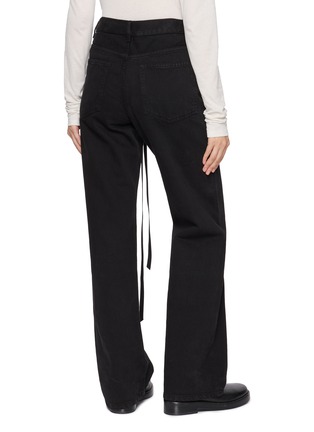 Back View - Click To Enlarge - ANN DEMEULEMEESTER - Genoveva Flared Leg Cotton Pants