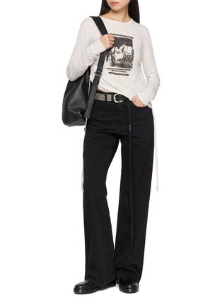 Figure View - Click To Enlarge - ANN DEMEULEMEESTER - Genoveva Flared Leg Cotton Pants