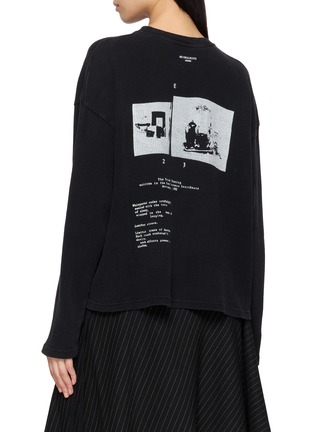 Back View - Click To Enlarge - ANN DEMEULEMEESTER - Nikita Long Sleeve Cotton T-Shirt