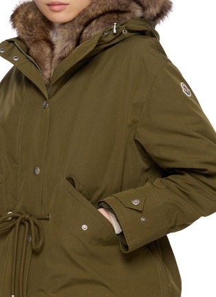  - MONCLER - Faux Fur Trim Hooded Puffer Jacket