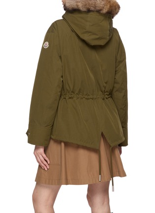 Back View - Click To Enlarge - MONCLER - Faux Fur Trim Hooded Puffer Jacket