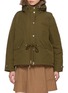 MONCLER Faux Fur Trim Hooded Puffer Jacket