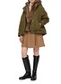 Figure View - Click To Enlarge - MONCLER - Faux Fur Trim Hooded Puffer Jacket