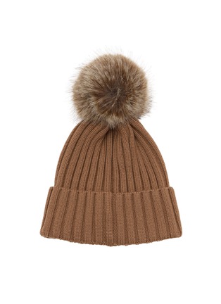 Detail View - Click To Enlarge - MONCLER - Ribbed Knit Wool Beanie 
