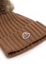 Detail View - Click To Enlarge - MONCLER - Ribbed Knit Wool Beanie 