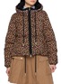 MONCLER Becfigue Floral Print Hooded Puffer Jacket