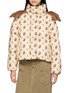 MONCLER Torcol Floral Convertible Cotton Corduroy Down Jacket