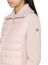  - MONCLER - Zip Up Quilted Panel Knit Jacket