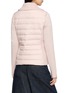 Back View - Click To Enlarge - MONCLER - Zip Up Quilted Panel Knit Jacket