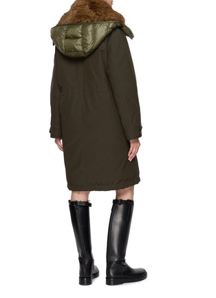 Back View - Click To Enlarge - MONCLER - Hooded Long Parka Coat