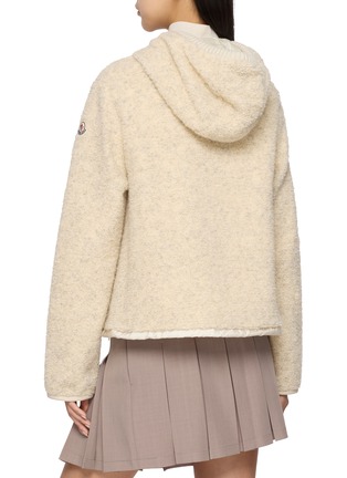Back View - Click To Enlarge - MONCLER - Hooded Zip Up Cardigan