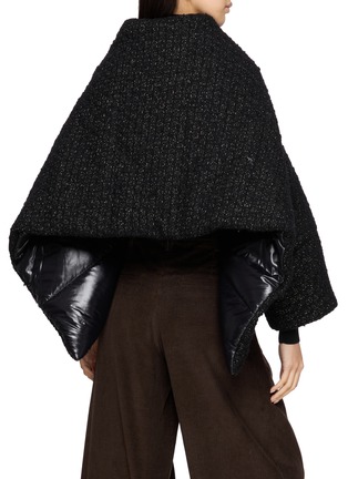 Back View - Click To Enlarge - MONCLER - Shimmering Padded Tweed Cape