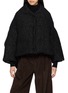 MONCLER Shimmering Padded Tweed Cape