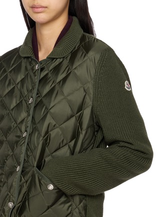  - MONCLER - Button Up Puffer Knit Mix Jacket