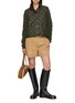 Figure View - Click To Enlarge - MONCLER - Button Up Puffer Knit Mix Jacket