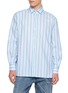 JW ANDERSON Striped Cotton Twill Dress Shirt