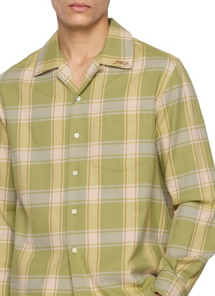  - JW ANDERSON - Long Sleeve Embroidered Collar Chequered Shirt