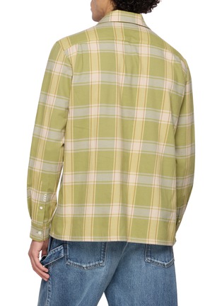 Back View - Click To Enlarge - JW ANDERSON - Long Sleeve Embroidered Collar Chequered Shirt