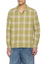 JW ANDERSON Long Sleeve Embroidered Collar Chequered Shirt