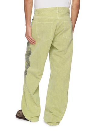 Back View - Click To Enlarge - JW ANDERSON - Pixel Print Twisted Workwear Light Wash Jeans