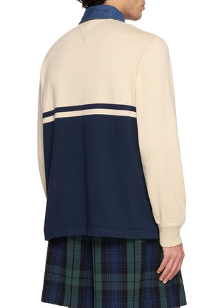 Back View - Click To Enlarge - JW ANDERSON - Denim Collar Polo Shirt