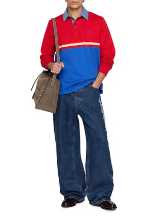Figure View - Click To Enlarge - JW ANDERSON - Denim Collar Polo Shirt
