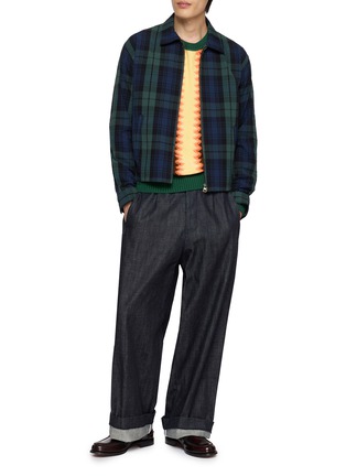 Figure View - Click To Enlarge - JW ANDERSON - Zip-up Blouson Check Jacket