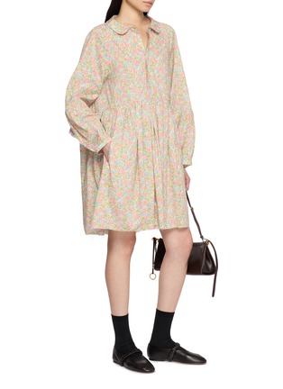 Figure View - Click To Enlarge - NACKIYÉ - Short Floral Cotton Dress