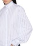  - BOURRIENNE PARIS X - High Officer Collar Ruffle Detail Striped Shirt