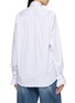 Back View - Click To Enlarge - BOURRIENNE PARIS X - High Officer Collar Ruffle Detail Striped Shirt