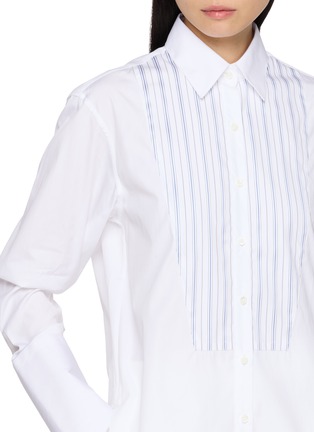  - BOURRIENNE PARIS X - Classic Collar Stripe Panel Long Shirt