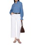 Figure View - Click To Enlarge - BOURRIENNE PARIS X - High Officer Collar Ruffle Detail Linen Shirt