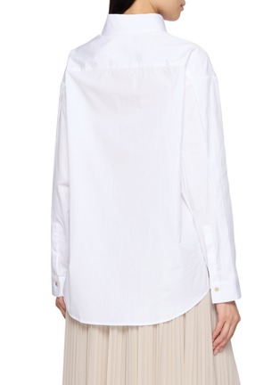 Back View - Click To Enlarge - BOURRIENNE PARIS X - High Officer Collar Long Hem Shirt