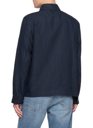 Back View - Click To Enlarge - VALSTAR - Button Up Linen Jacket