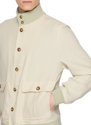  - VALSTAR - High Neck Button Up Linen Jacket