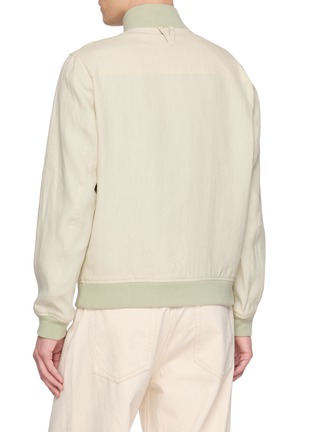 Back View - Click To Enlarge - VALSTAR - High Neck Button Up Linen Jacket