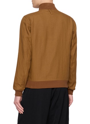 Back View - Click To Enlarge - VALSTAR - High Neck Button Up Linen Jacket
