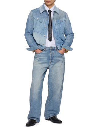 Figure View - Click To Enlarge - VALSTAR - Recycled Washed Denim Trucker Jacket