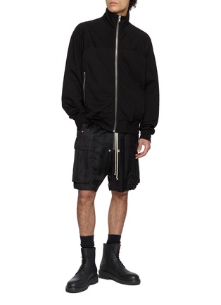 Figure View - Click To Enlarge - RICK OWENS  - Zipfront Jogger Cotton Jacket