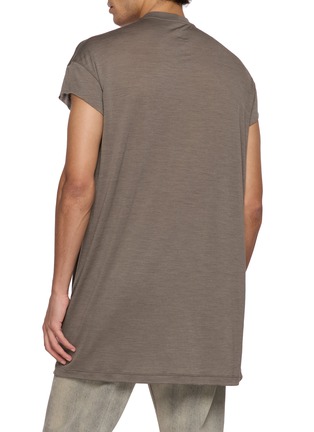 Back View - Click To Enlarge - RICK OWENS  - Rick's Jumbo Raw Edge T-Shirt