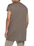 Back View - Click To Enlarge - RICK OWENS  - Rick's Jumbo Raw Edge T-Shirt