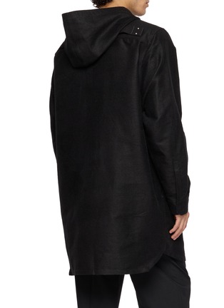 Back View - Click To Enlarge - RICK OWENS  - Hooded Overshirt Jacket
