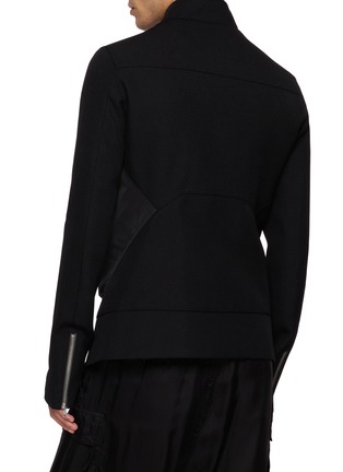 Back View - Click To Enlarge - RICK OWENS  - Panelled Asymmetric Zip Jacket